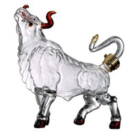 Bothyi - Decantador De Líquido De Vidrio, Dispensador De Bebidas, Bebida, Decantador De Vino De Toro Animal