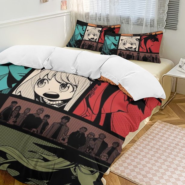 Spy X Family Anime Home Bed 3-piece Set Classic Japanese Anime Polyester Wash Student Dormitory Set