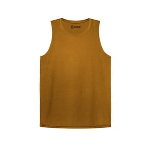 Snix - Camiseta Dry Fit Sin Mangas Cuello Polo Tabaco Talla M