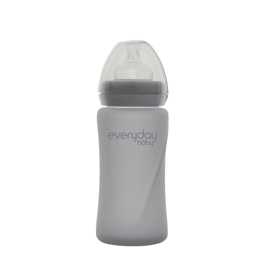 Everyday Baby - Mamadera De Vidrio Healthy 240 Ml Gris