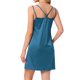 thumbnail image 3 of INSPIRE CHIC Camisón de Satén para Mujer, Camisón de Noche de Seda con Escote en V y Dobles Tirantes Espagueti para Descansar M Azul, 3 of 6