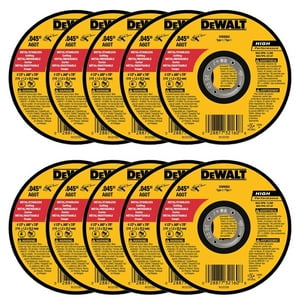 Disco De Corte Metálico Dewalt Dw8062 4,5 X 1,1 X 2,2 Cm (Paquete De 100)