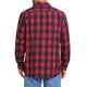 thumbnail image 3 of INSPIRE CHIC Camisas de Hombre de Manga Larga Ajustadas con Botones y Bolsillo a Cuadros de Colores Contrastantes M Rojo Azul, 3 of 7