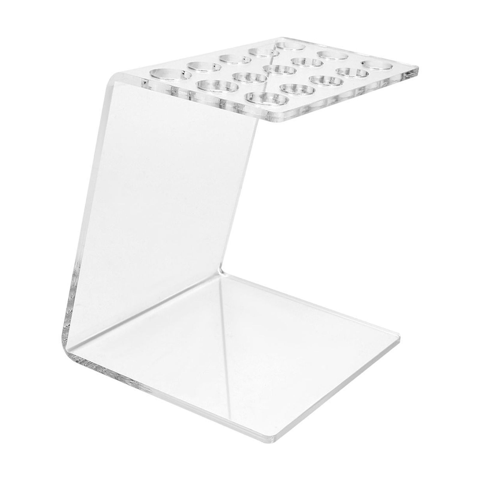 Magideal - Estante De Almacenamiento De 15 Agujeros Para Peines De Peluquería De Acrílico, Elegante Estante Profesional Para Tijeras De Estilista, Organizador De