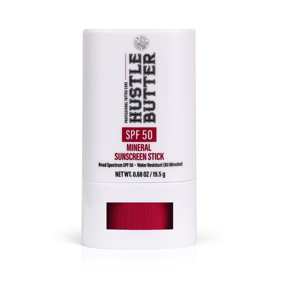 Protector solar en barra Hustle Butter Tattoo Aftercare SPF 50, 20 ml