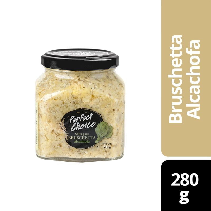 Salsa Dip Bruschetta Alcachofa Frasco 280 g Perfect Choice
