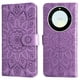 thumbnail image 2 of Funda tipo cartera FOXDOCK para Honor X40 , diseño girasol en relieve, cuero PU, cierre magnético, soporte y tarjetero, 2 of 5