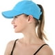 thumbnail image 5 of Gorra de béisbol con cola de caballo cruzada para mujer, ajustable, con moño alto y despeinado, de secado rápido, 5 of 7