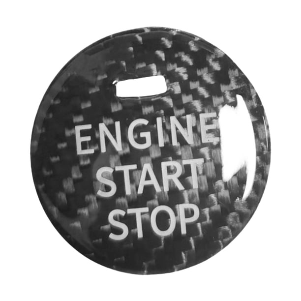 Decoración del botón de arranque del motor, decoración del coche, accesorios para el automóvil, pegatina de arranque, cubierta del botón de encendido Negro