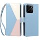 thumbnail image 3 of Cartera Plegable para Honor 200 Smart, PU Tricolor con Ranuras, Azul Claro, 3 of 6