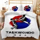 thumbnail image 1 of x1156 Bed SheetsSports Duvet Cover Set Taekwondo Ski Swimming Boxing Dance Badminton Baseball Ice Hockey Polyester Bedding Set Teens Boys 3-Piece Bedding Set (1 Duvet Cover + 2 Pillow Shams) nj1156, 1 of 5