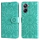 thumbnail image 1 of Funda tipo cartera FOXDOCK para Realme 10 4G , diseño girasol en relieve, cuero PU, cierre magnético, soporte y tarjetero, 1 of 5