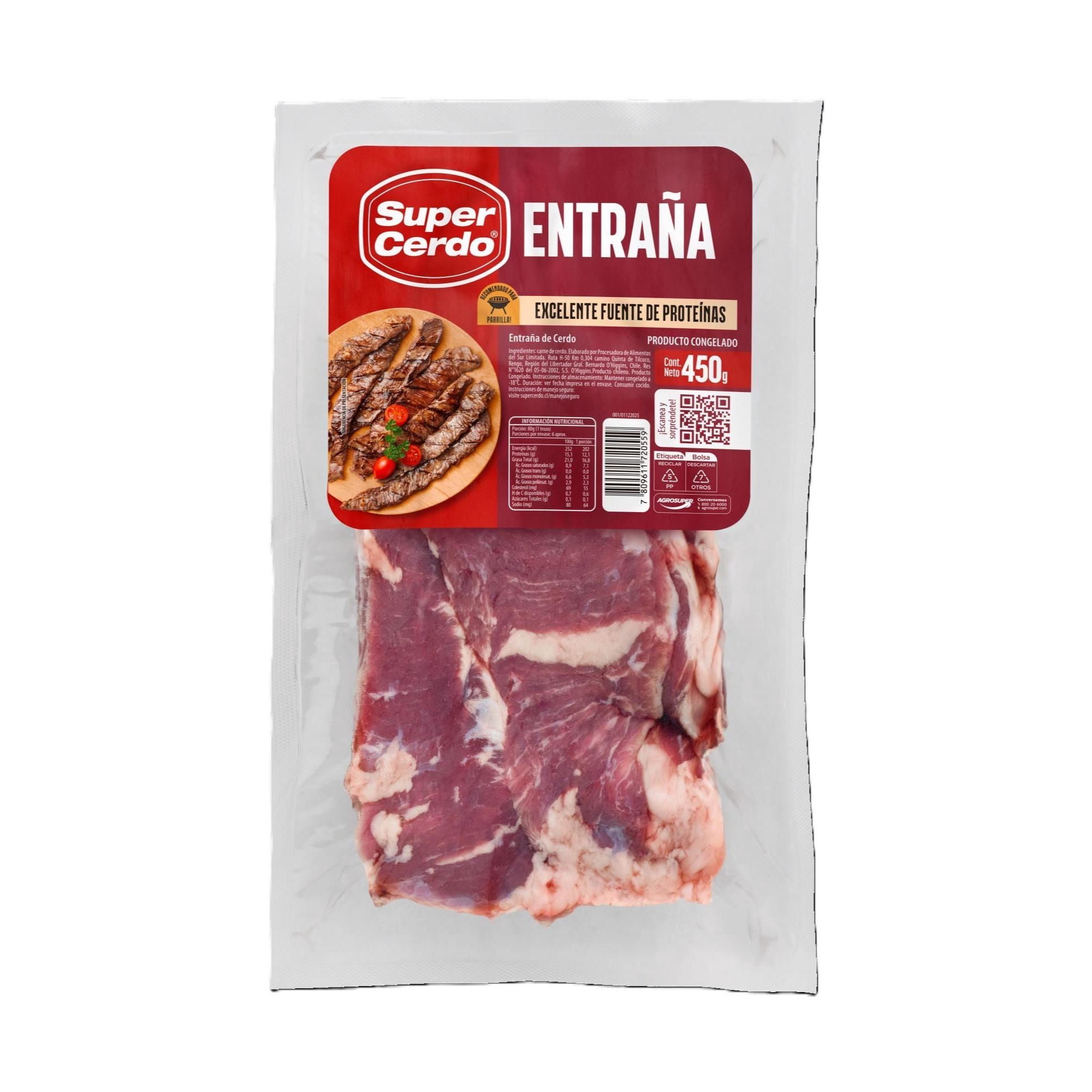 Entraña De Cerdo 800 g Super Cerdo