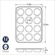 thumbnail image 2 of Nordic Ware Natural Aluminum Commercial Muffin Pan, 12 Cup, 2 of 2