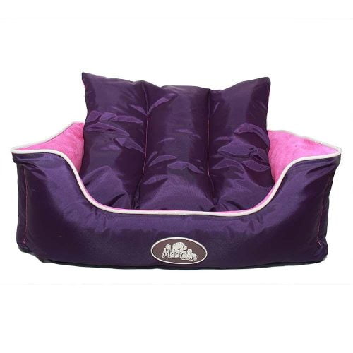 Cama Reversible Doble Color Perro Talla Xl Morado
