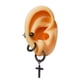 thumbnail image 1 of Pack De 3 Pares Aros Argollas Esfera Negras Piercing Oreja, 1 of 3