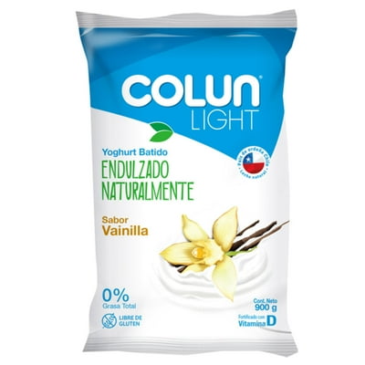Yoghurt Light Sabor Vainilla Bolsa 900 Ml Colun