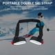 thumbnail image 3 of 6 paquete de correas de transporte de esquí hombro ajustable con cinta de sujeción amortiguada lazo fuerte para adultos niños (negro + rojo), 3 of 3