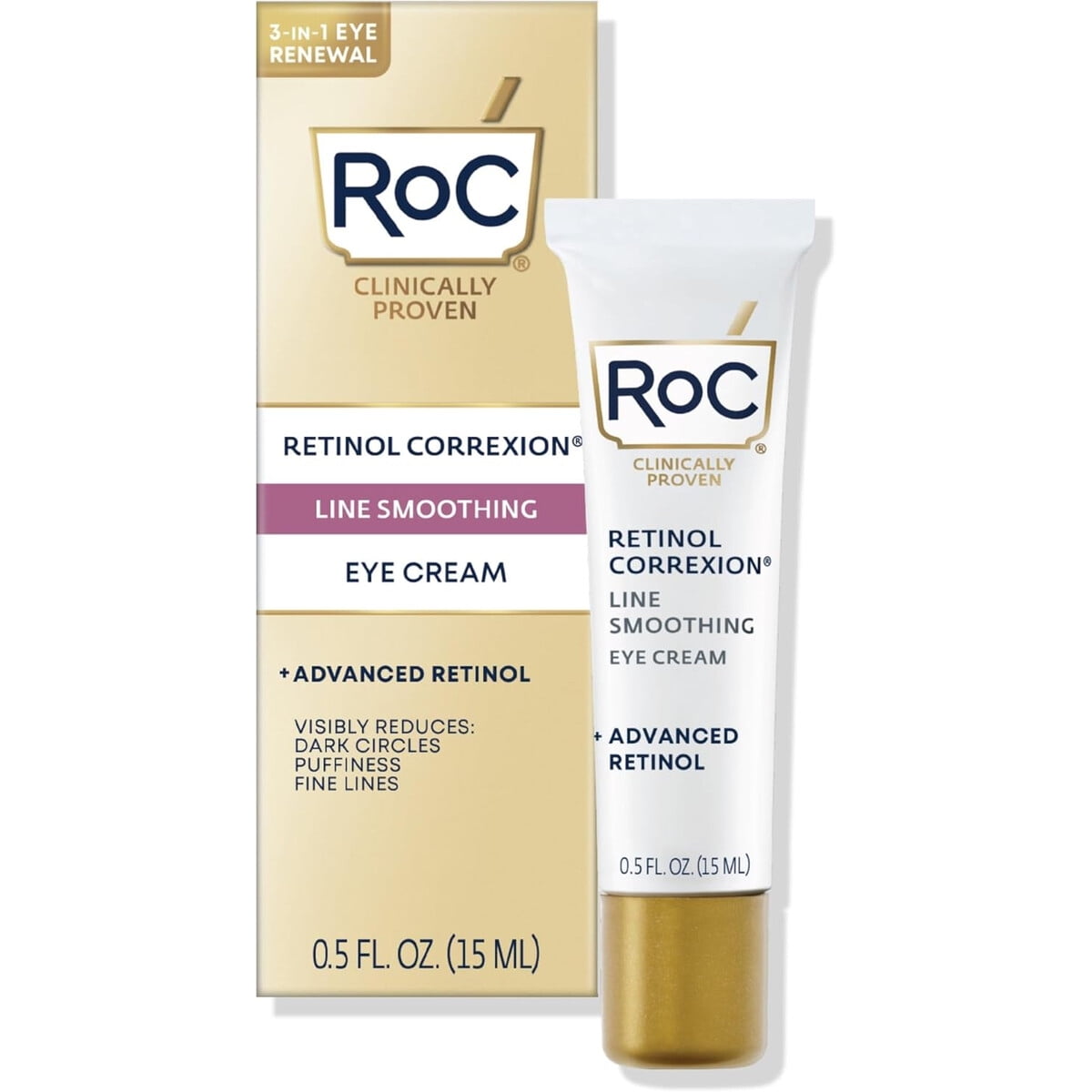 Crema Ojos Roc Retinol Correxion 15ml Ojeras Hinchazón