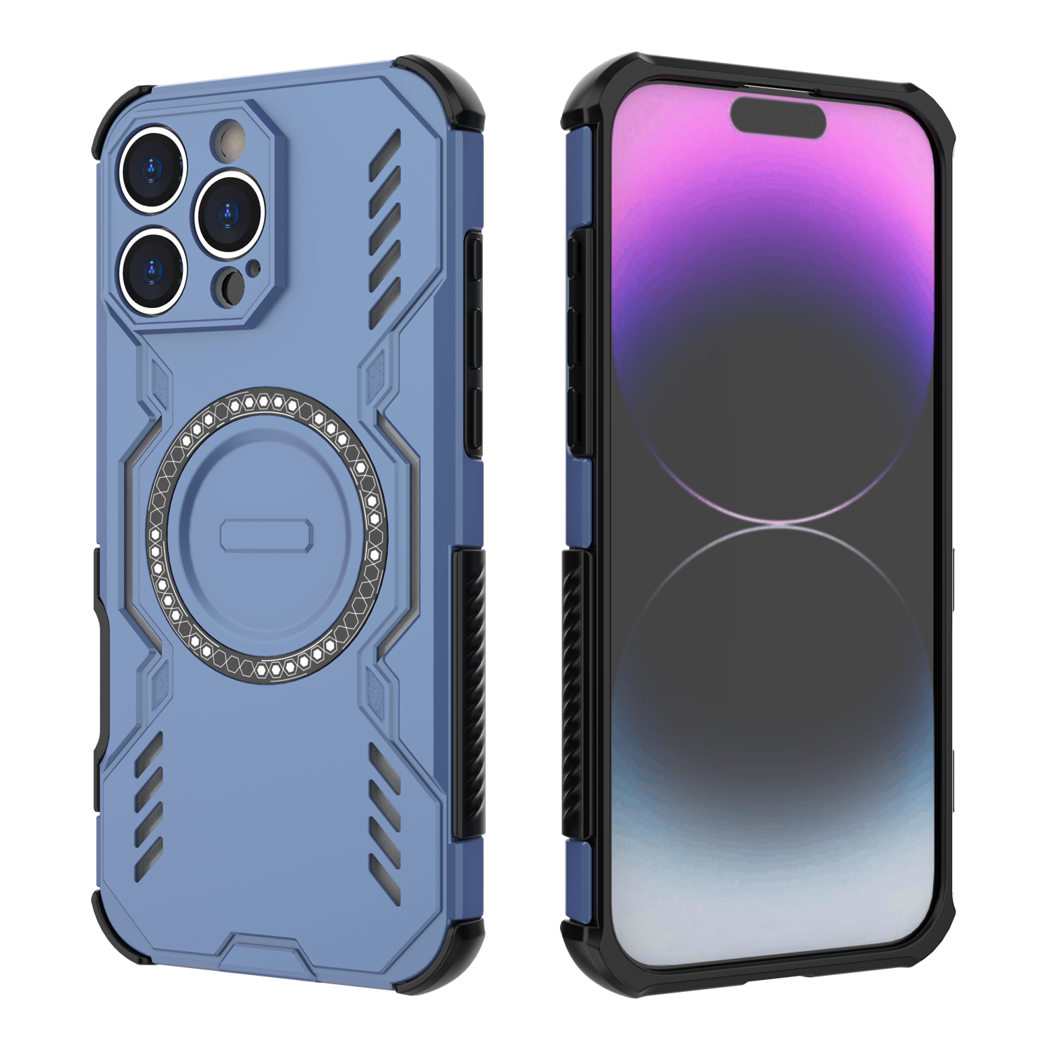 Funda Foxdock Para Iphone 16 Pro Max , Magnética, Resistente A Golpes, Con Soporte, Unisex, Carga Inalámbrica
