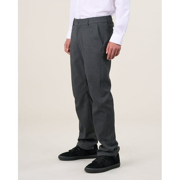 Polemic Pantalon Buzo Franela Pantalón Colegio Gris Slim Fit