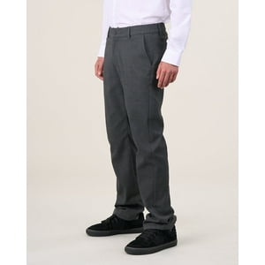 Polemic - Pantalón Colegio Gris Slim Fit Escolar T.12 A 18 -