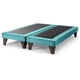 thumbnail image 1 of Base De Cama Europea 2 Plazas Felpa Turquesa, 1 of 2