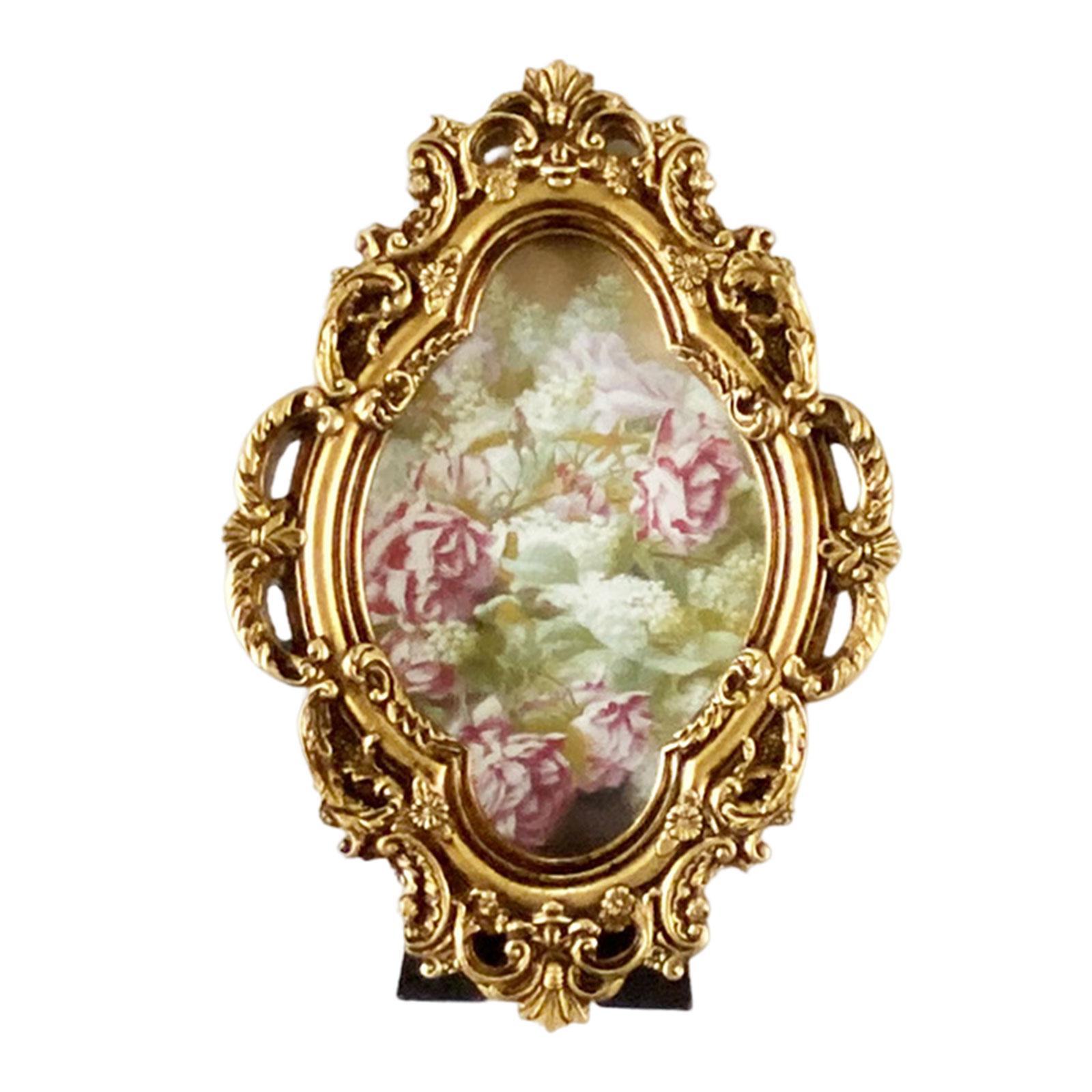 Bothyi - Marco De Fotos Adornado Marco De Fotos De Resina De Pared De Mesa Para La Decoración De La Oficina En El Hogar