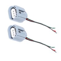 Ioensy - Conector De Faro De Cerámica, Adaptador De Enchufe Resistente Para Enchufe Hembra H13, 2 Uds.