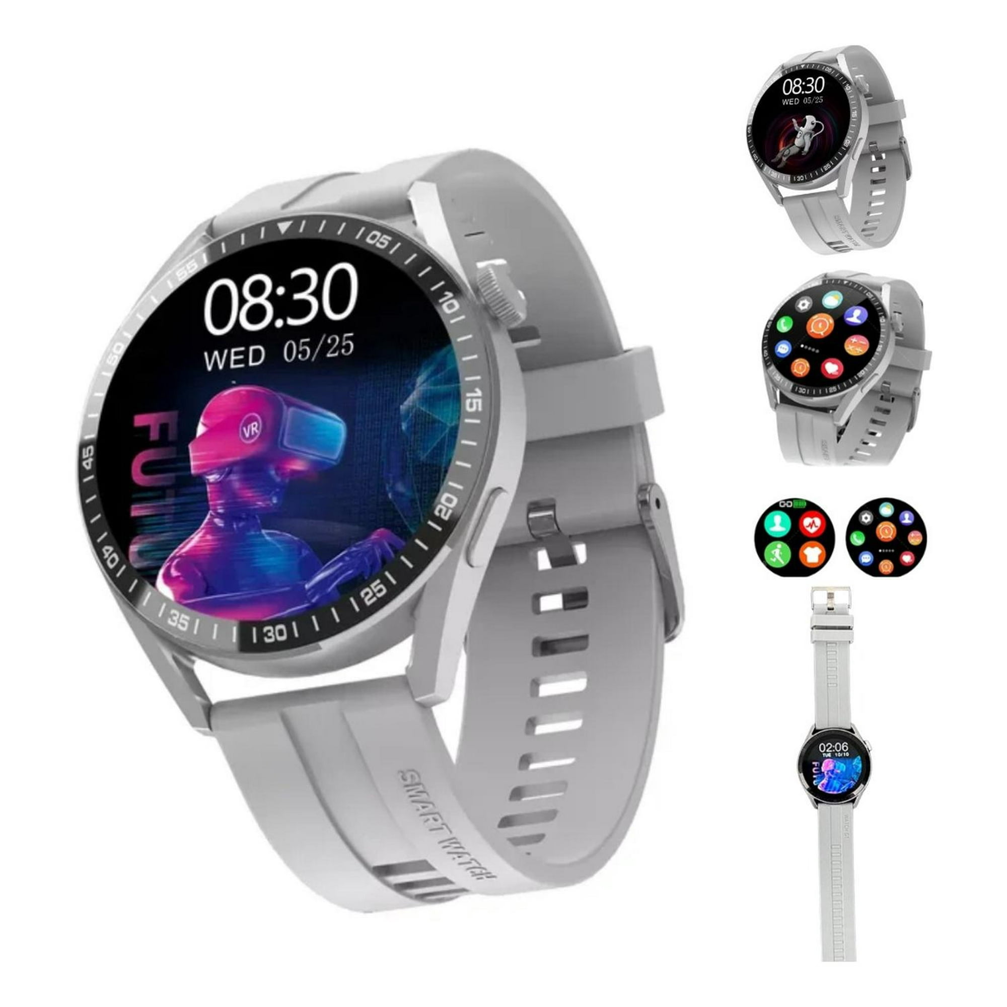 Hryfine - Reloj Wh-8 Inteligente Smartwatch Gris / Realiza Llamadas Gris