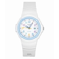 Reloj Analógico Casio Correa De Resina Bio-Based Esfera Blanca Cuarzo Lx-800H-7A2V Mujer