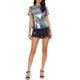 thumbnail image 2 of INSPIRE CHIC Tops de Fiesta Brillantes de Manga Corta Texturizados Metálicos de Halloween para Mujer XS Coloridos, 2 of 8