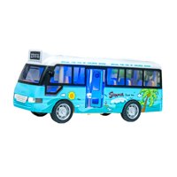 Magideal - Autobús Urbano De Juguete Para Niños, Autobús Con Sonidos Y Luces, Simulación, Ligero, Modelo De Coche De Juguete De Inercia, Vehículo De Juguete Para Azul