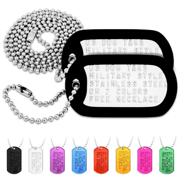 Placas de identificación militares personalizadas de acero inoxidable GoTags