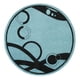 thumbnail image 1 of Alfombra Redonda 11x11 cm Polipropileno Turquesa Antideslizante, 1 of 1