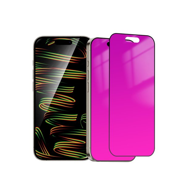 Protector de pantalla de privacidad Heromiracle para iPhone 17 Pro Max – Pack de 2 en rosa
