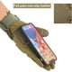 thumbnail image 4 of Guantes tácticos de dedos completos para hombre, ajustables, con pantalla táctil, para airsoft, motocicletas, ciclismo, senderismo, trabajo, deportes al aire libre (verde militar, mediano)., 4 of 6