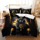 thumbnail image 1 of Egyptian Anubis Printed Duvet Cover Set King And Queen Size Suitable for Bedroom Decoration And Guest Rooms Set with 2D Flat Print (Includes 1 Duvet Cover + 2 P, 1 of 1