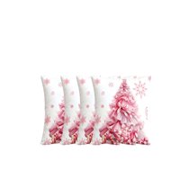 Genérico - Fundas Navidad Set De 4 Fundas Para Cojines De 45X45 Cm