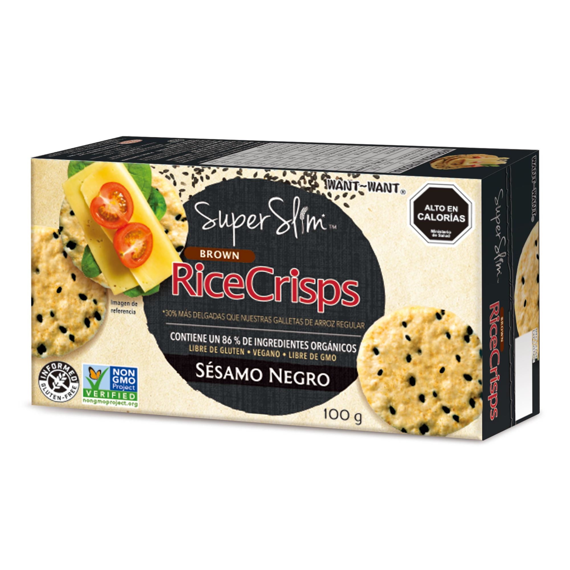 Galleta De Arroz Integral Sabor Sésamo 100 g Ricecrisps