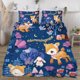 thumbnail image 3 of Hummingmint 3-Piece Bedding Set For Kids Boys Girls Adult Cartoon Warm Cute Fashion Holiday Present Gift Bed Sheets, 3 of 5