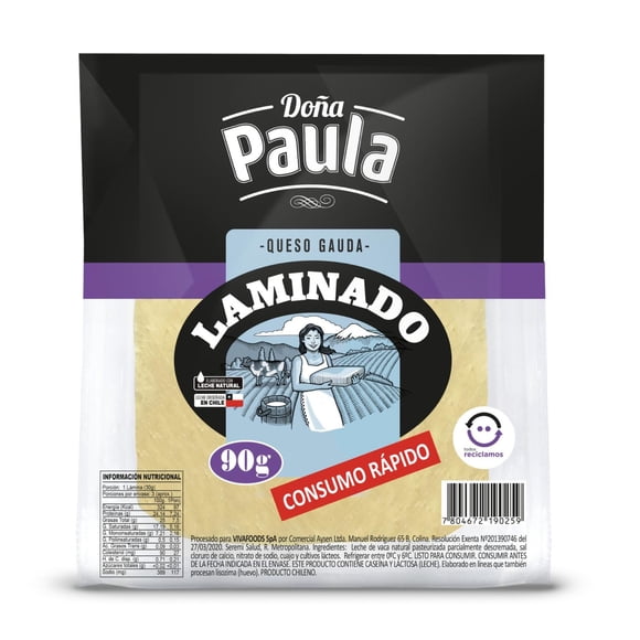 Queso Gauda Laminado, 90 g
