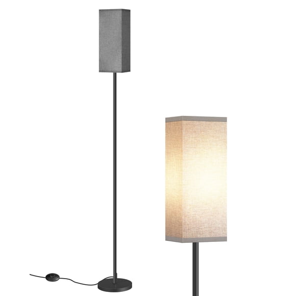 Lámpara de pie GOEBLESON 164 cm base de metal con interruptor de pedal