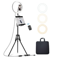 Ring Light Elitehood De 12 Pulgadas Con Soporte Para Trípode Y Soporte Para Ipad/Teléfono