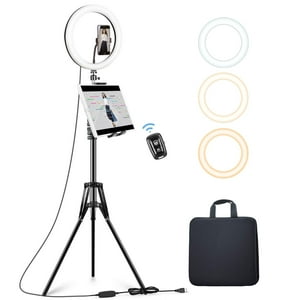 Ring Light Elitehood De 12 Pulgadas Con Soporte Para Trípode Y Soporte Para Ipad/Teléfono