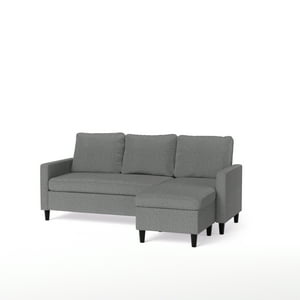 Sofá Zinus Hudson Seccional 3 Cuerpos Gris