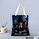 thumbnail image 2 of Wednesday Addams Bolso de tela con estampado de lienzo para mujer, bolsa de compras reutilizable y estética, con cremallera interior, regalo para mujer, 35 × 40 cm., 2 of 6