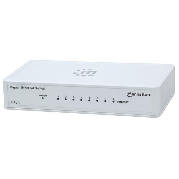 Switch Ethernet INTELLINET de 8 puertos Gigabit IEEE 802.3, 802.3ab, 802.3az, 802.3u, 802.3X