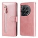 thumbnail image 3 of Funda con Cremallera para OnePlus 12, Carcasa Cartera de Cuero PU con Soporte y Tarjetero, 3 of 6