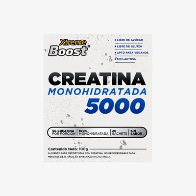 Suplemento Creatina 5G Sin Sabor 20 Un Xtreme Boost